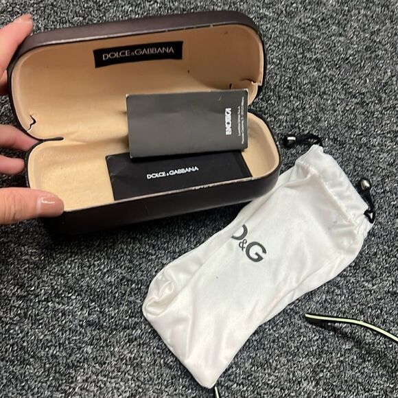 Dolce & Gabbana Brown Frames with Neon Green Lining - Comes with Cases Authentic - Picture 6 of 10